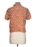En Thread Print Orange Short Sleeve Blouse Size L - photo 2