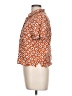 En Thread Print Orange Short Sleeve Blouse Size L - photo 5