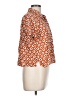 En Thread Print Orange Short Sleeve Blouse Size L - photo 4