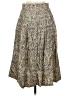 Tory Burch 100% Silk Print Brown Silk Skirt Size 6 - photo 2
