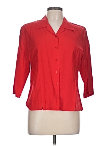Karen Scott 3/4 Sleeve Button-Down Shirt (view 1)