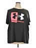 Under Armour 100% Polyester Gray Black Active T-Shirt Size 3X - photo 1