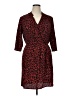 En Focus Animal Print Red Casual Dress Size 14 - photo 1