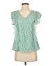 Mine Teal Short Sleeve Blouse Size S - photo 1
