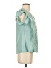 Mine Teal Short Sleeve Blouse Size S - photo 4