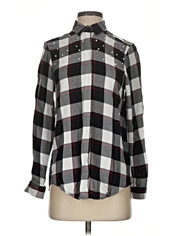 Zara Basic Long Sleeve Button-Down Shirt (view 1)