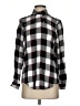 Zara Basic Plaid Black Long Sleeve Button-Down Shirt Size S - photo 1