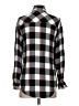 Zara Basic Plaid Black Long Sleeve Button-Down Shirt Size S - photo 2