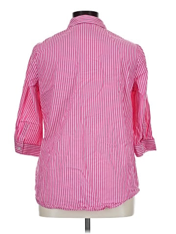 Woman Within 3/4 Sleeve Button-Down Shirt (view 2)