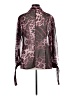 Neiman Marcus 100% Polyester Animal Print Purple Long Sleeve Blouse Size XL - photo 2