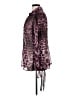 Neiman Marcus 100% Polyester Animal Print Purple Long Sleeve Blouse Size XL - photo 5