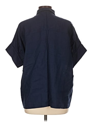 Lafayette 148 New York Short Sleeve Button-Down Shirt (view 2)