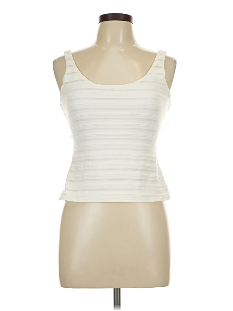 Pre-owned Js Collections Sleeveless Top Ivory Scoop Neck Tops