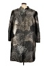 Anne Klein 100% Polyester Animal Print Black Coat Size 24W - photo 1