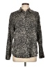Foxcroft 100% Cotton Animal Print Black Long Sleeve Button-Down Shirt Size 12 - photo 1