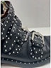 Givenchy 100% Leather Black Leather Studded Ankle Boots Size EU 37 - photo 8