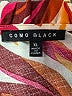 Como Black 100% Polyester Tropical Ivory Short Sleeve Blouse Size XL - photo 7