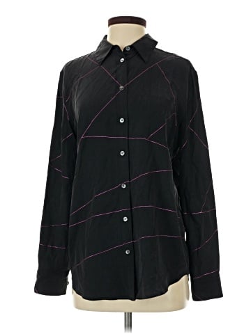 Equipment Long Sleeve Silk Top (view 1)