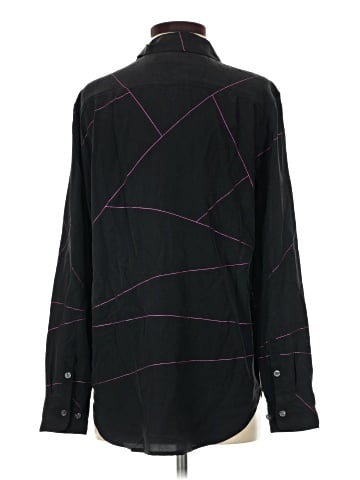 Equipment Long Sleeve Silk Top (view 2)
