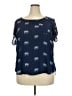 Torrid 100% Polyester Blue Short Sleeve Blouse Size 2X Plus (2) - photo 1