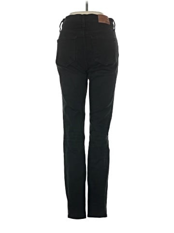 Madewell Tall 9" Mid-Rise Skinny Jeans in ISKO Stay Black&trade; (view 2)