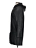 Sandro 100% Leather Solid Black Coat Size Lg (3) - photo 5