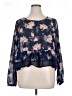 Xhilaration 100% Polyester Blue 3/4 Sleeve Blouse Size XL - photo 1