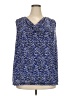 212 Collection 100% Polyester Blue Sleeveless Blouse Size 3X - photo 1