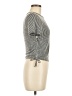 Caution to the Wind Silver Short Sleeve Top Size M - photo 4
