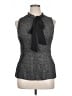DKNY 100% Polyester Gray Sleeveless Blouse Size XL - photo 1