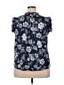 Fred David Blue Short Sleeve Blouse Size 2X - photo 2