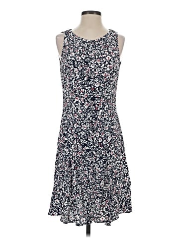 Madewell Button-Front Boatneck Mini Dress in Floral (view 1)