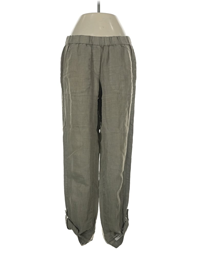 Pre-owned Purejill Linen Pants In Green