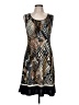 Studio 1 Graphic Brown Casual Dress Size 8 - photo 1