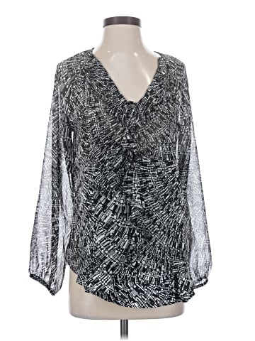 White House Black Market Long Sleeve Blouse (view 1)