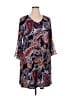 MSK Paisley Blue Casual Dress Size 2X - photo 1