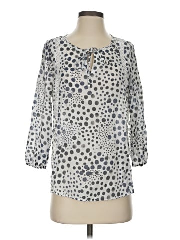 Como Black 3/4 Sleeve Blouse (view 1)