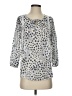 Como Black Silver 3/4 Sleeve Blouse Size S - photo 1