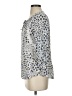 Como Black Silver 3/4 Sleeve Blouse Size S - photo 5