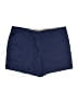 British Khaki Solid Blue Shorts Size 10 - photo 1