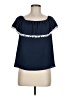 Papaya Blue Short Sleeve Blouse Size M - photo 1