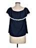 Papaya Blue Short Sleeve Blouse Size M - photo 2