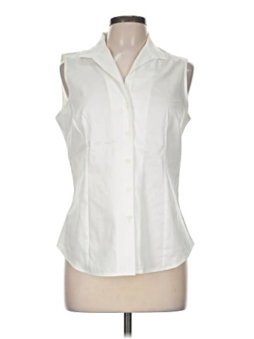Jones New York Signature Sleeveless Button-Down Shirt (view 1)