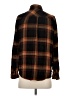 BeachLunchLounge 100% Rayon Plaid Brown Long Sleeve Button-Down Shirt Size XS - photo 2