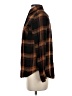 BeachLunchLounge 100% Rayon Plaid Brown Long Sleeve Button-Down Shirt Size XS - photo 5