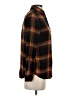 BeachLunchLounge 100% Rayon Plaid Brown Long Sleeve Button-Down Shirt Size XS - photo 4