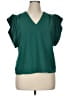 Grace Karin Print Green Yellow Short Sleeve Blouse Size XL - photo 1