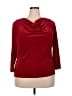 MSK Red 3/4 Sleeve Top Size XL - photo 1