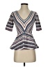 Deletta Gray Short Sleeve Blouse Size XS - photo 1