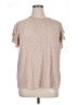 Adrianna Papell Tan Short Sleeve Top Size XL - photo 1